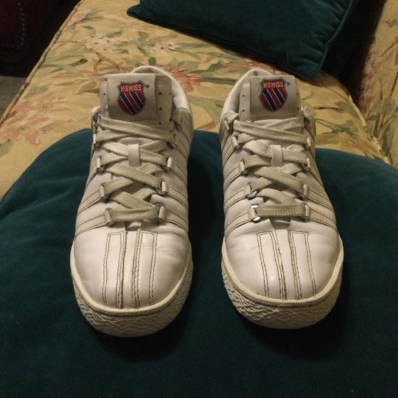 K.SWISS Classic Leather Tennis Shoe Size 2.5 youth - Picture 3 of 7